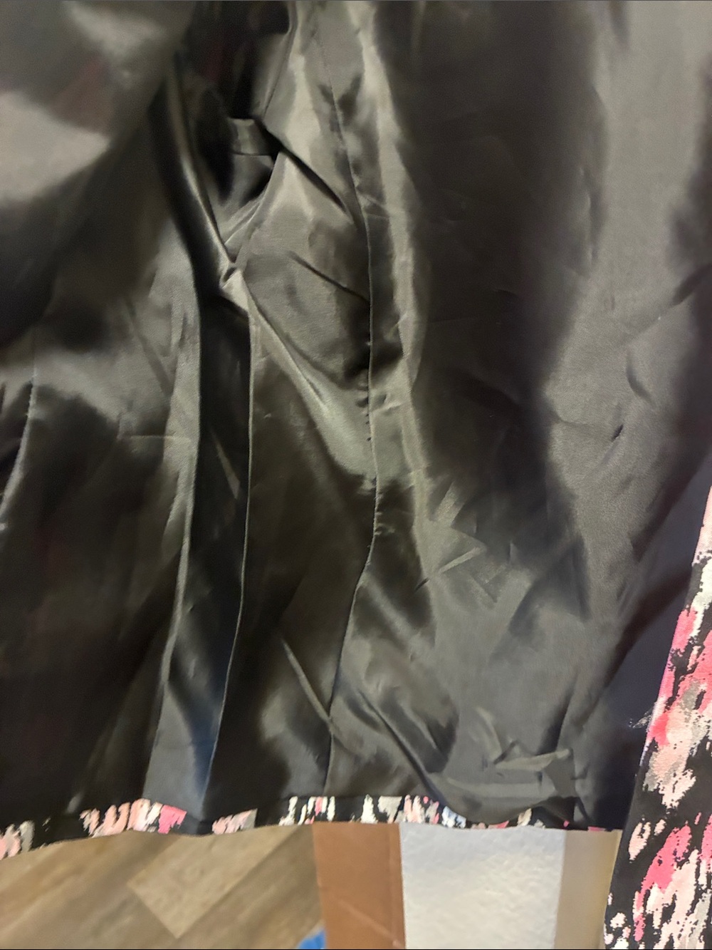 Kasper strawberry multi Open Front Patterned suit Jacket NWT - Picture 5 of 10
